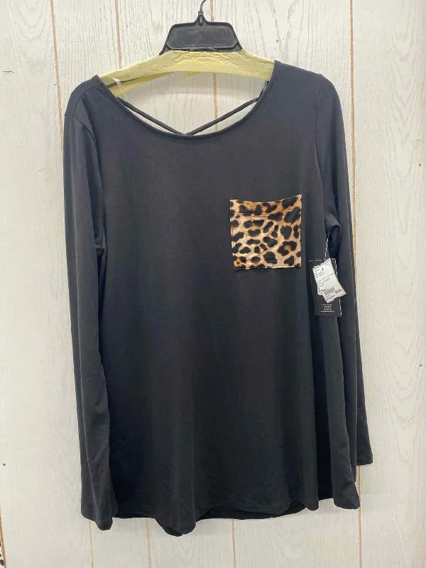 White Birch Black Womens Size L Shirt Cozy Warm Stylish
