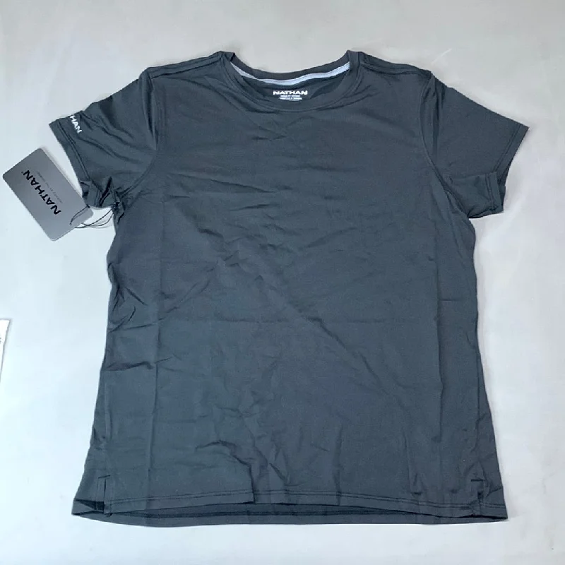 NATHAN Dash Short Sleeve Tee Shirt 2.0 Women's Sz M Black NS51280-00001-M (New) V-Neck T-Shirt Long Sleeve Cotton NATHAN Dash Short Sleeve Tee Shirt 2.0 Women's Sz M Black NS51280-00001-M (New) V-Neck T-Shirt Long Sleeve Cotton