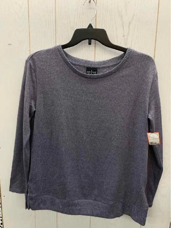 CG/CG Purple Womens Size M Shirt Mesh Blend Leather Blend Suede Blend