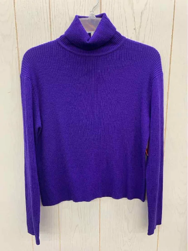 Classiques Entier Purple Womens Size Small Shirt Terry Blend Velvet Blend Canvas Blend