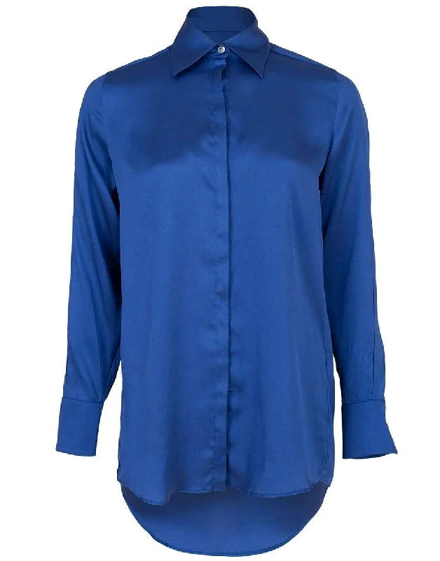 Split Sleeve Shirt Hooded Caped Shawl Collar