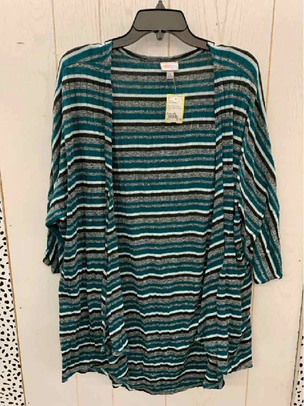 Lularoe Green Womens Size L/XL Shirt Graphic Embroidered Appliqued