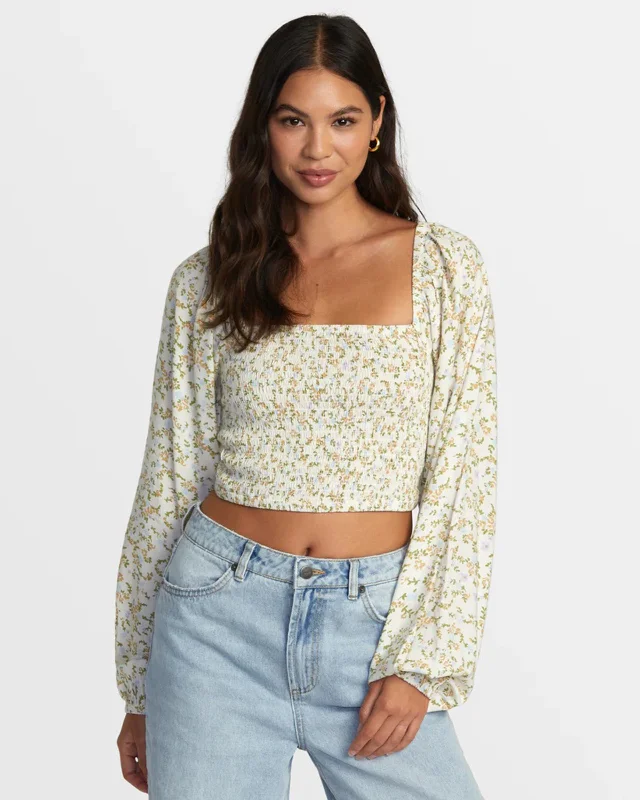 Saint Top L/S Shirt Mesh Canvas Denim