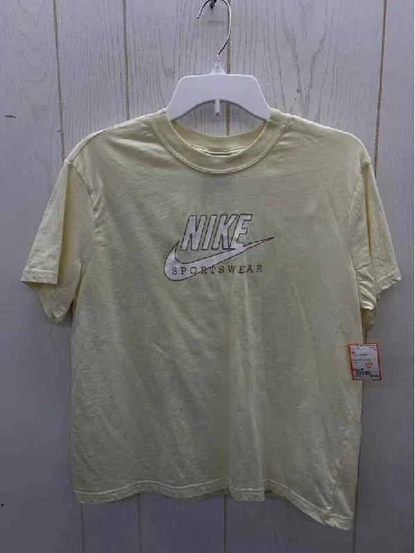 Nike Cream Womens Size M Shirt Collared Crew Neck Turtle Neck