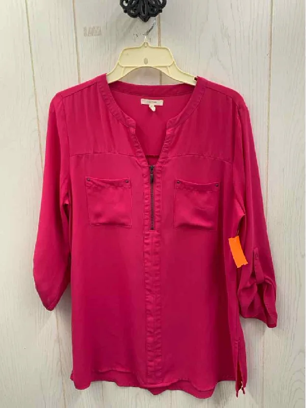 Maurices Pink Womens Size M Shirt Anti-Pilling Machine Wash Handmade