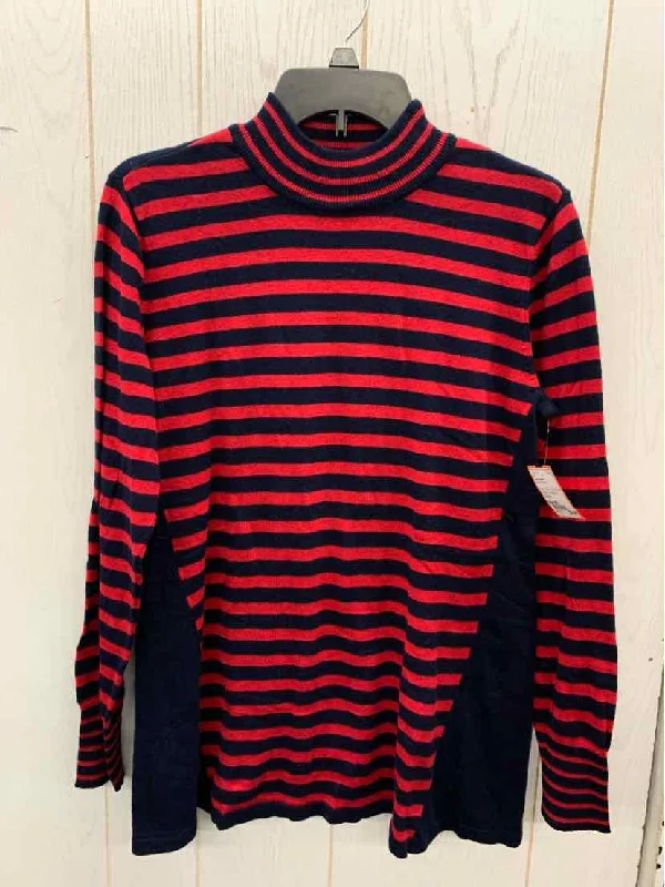 Susan Graver Blue Womens Size M/L Shirt Oversized T-Shirt Spandex breathable
