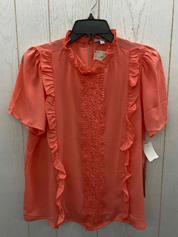 Iris Coral Womens Size L Shirt Layered Multi-layer Single Layer
