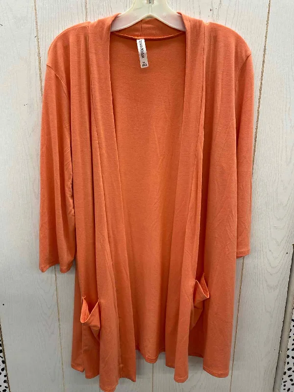 Zenana Premium Coral Womens Size XL Shirt Chenille Brocade Lace