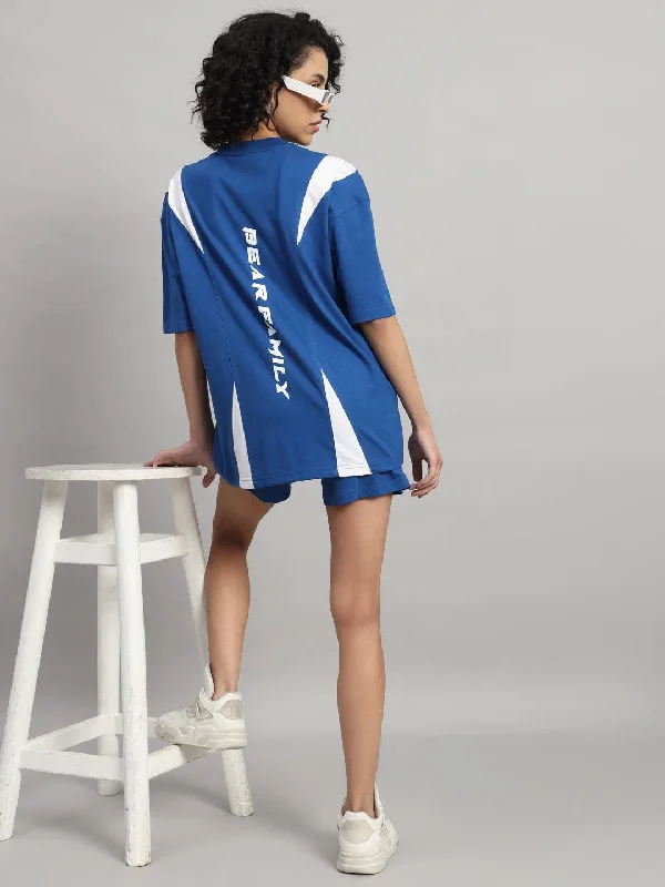Utility T-shirt and Short Set Wool Fabric Cashmere Fabric Tweed Fabric
