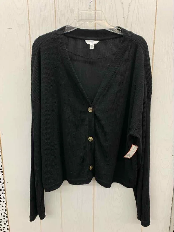 Time & Tru Black Womens Size 22 Shirt Fleece Fabric Down Fabric Feather Fabric