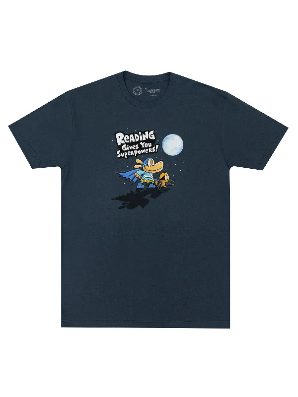 Dog Man: Reading Gives You Superpowers Unisex T-Shirt Faux Fur Fabric Real Fur Fabric Shearling Fabric