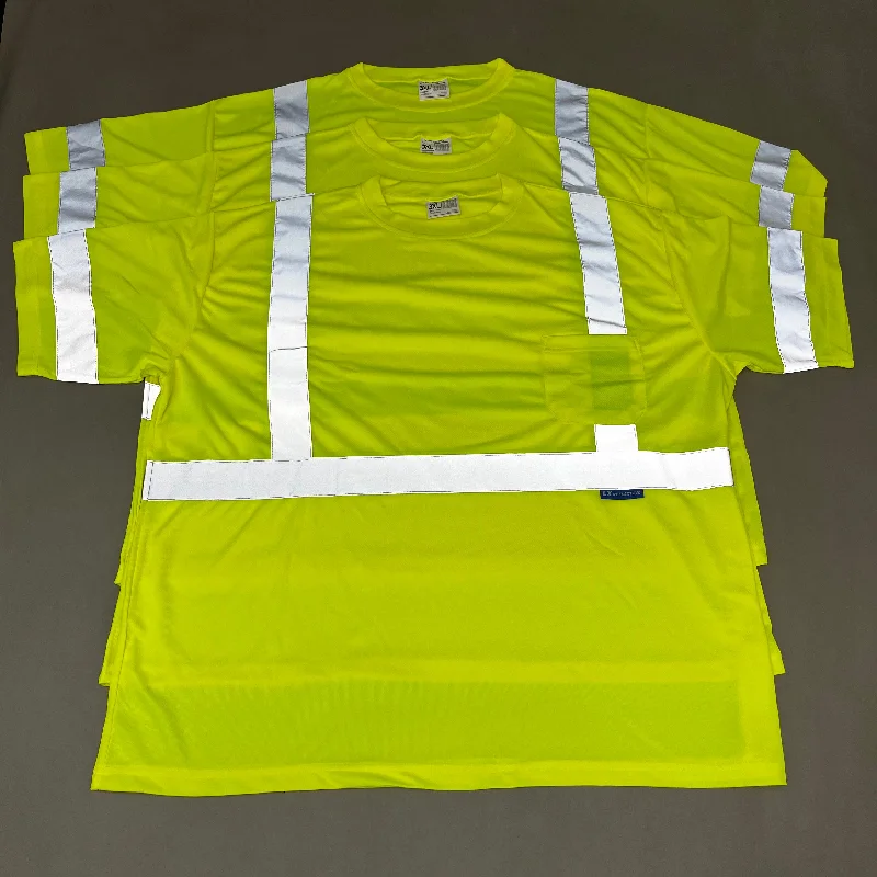 LX REFLECTIVE Pack of 3! Yellow Reflective Shirts Unisex Sz-3XL Neon Yellow (New) Fleece Nylon Spandex LX REFLECTIVE Pack of 3! Yellow Reflective Shirts Unisex Sz-3XL Neon Yellow (New) Fleece Nylon Spandex
