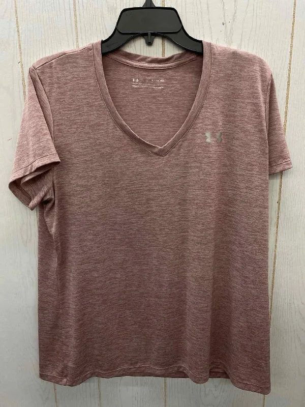 Under Armour Pink Womens Size XL Shirt Thin T-Shirt Open Front Quick Dry