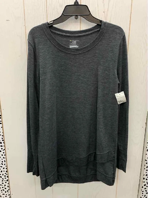 TekGear Gray Womens Size M Shirt Plaid T-Shirt Polka Dot Checkered