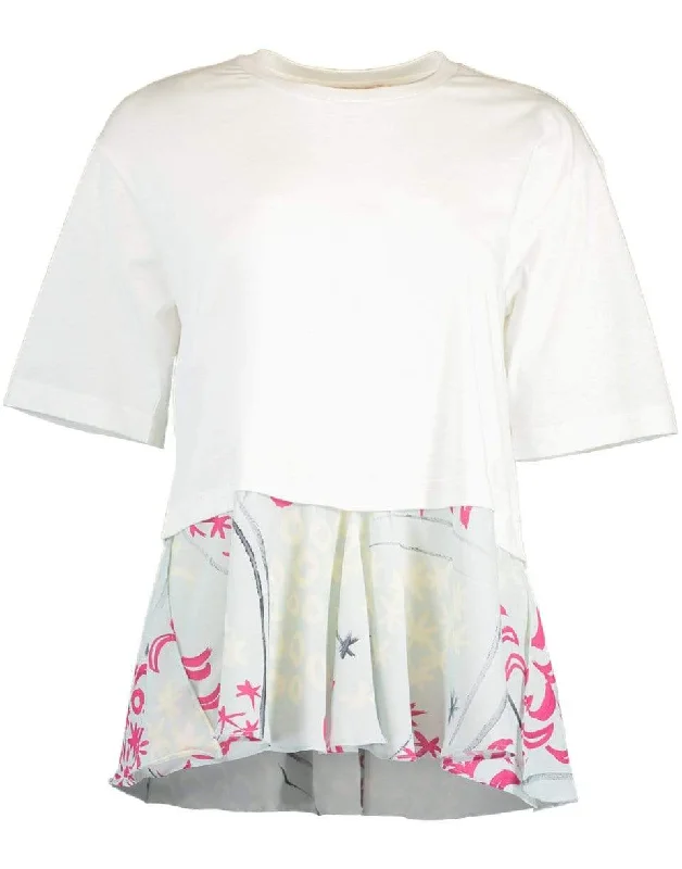 Short Sleeve Crewneck Peplum T-Shirt Basic T-Shirt Crew Neck Short Sleeve