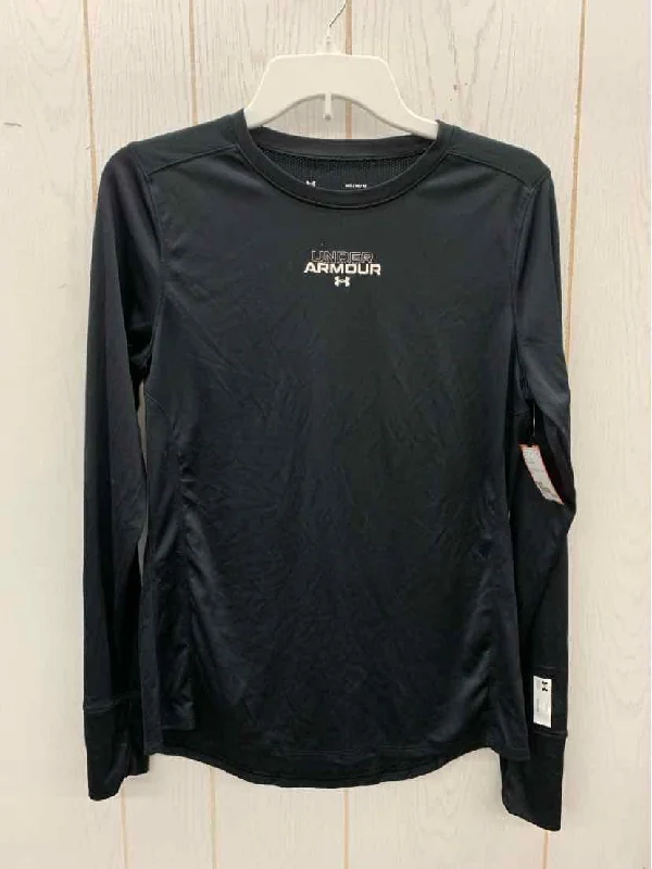 Under Armour Black Womens Size M Shirt Chenille Fabric Brocade Fabric Lace Fabric