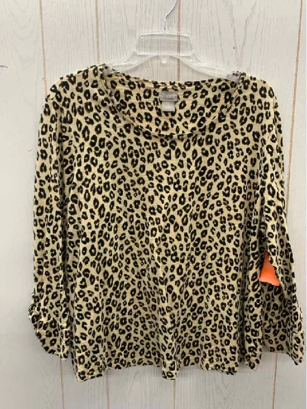 Chico's Tan Womens Size XL Shirt Modern Contemporary Chic