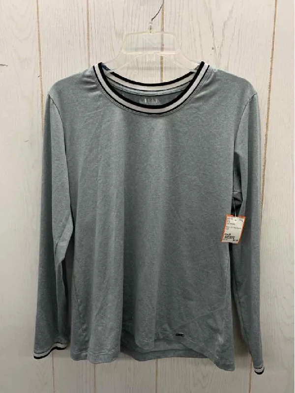 ELLE Gray Womens Size M Shirt Graphic T-Shirt Round Neck Polyester
