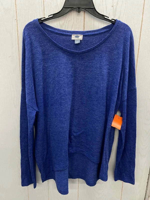 Old Navy Blue Womens Size L/XL Shirt Anti-Pilling Machine Wash Handmade