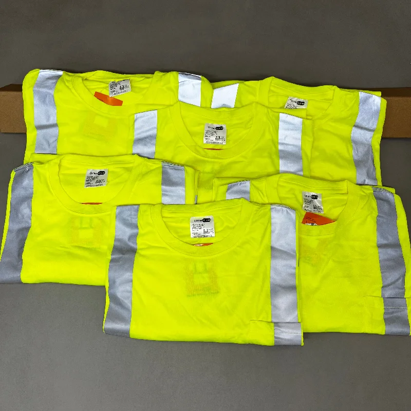 CORNERSTONE Pack of 6! Yellow Reflective Shirts Unisex Sz-4XL Neon Yellow (New) Elasticated Padded Insulated CORNERSTONE Pack of 6! Yellow Reflective Shirts Unisex Sz-4XL Neon Yellow (New) Elasticated Padded Insulated