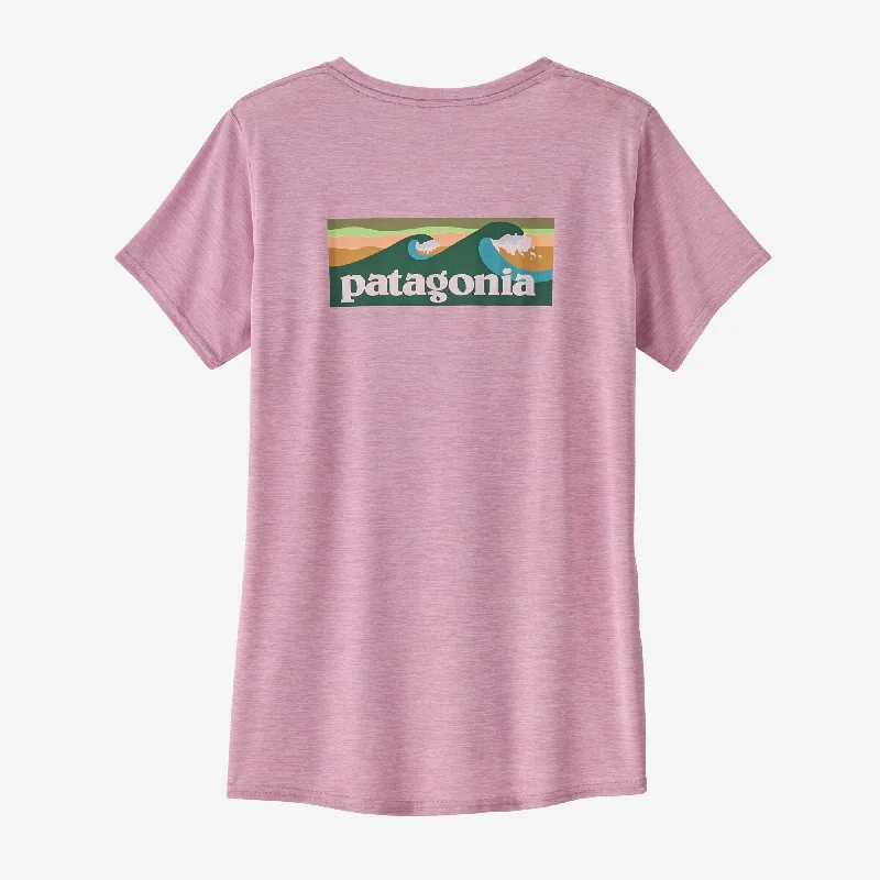 Primera Capa Mujer Capilene® Cool Daily Graphic Shirt - Waters Solid Color Striped Floral