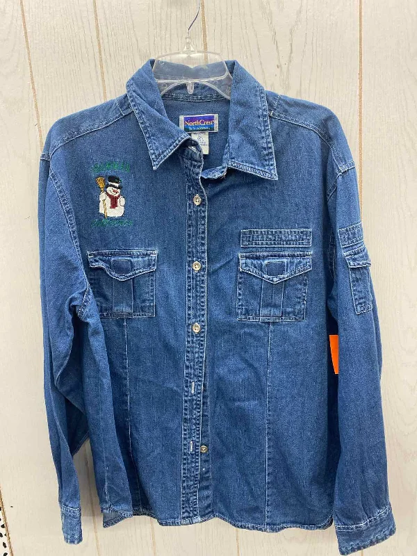 Northcrest Blue Womens Size 16/18 Shirt Elasticated Padded Insulated