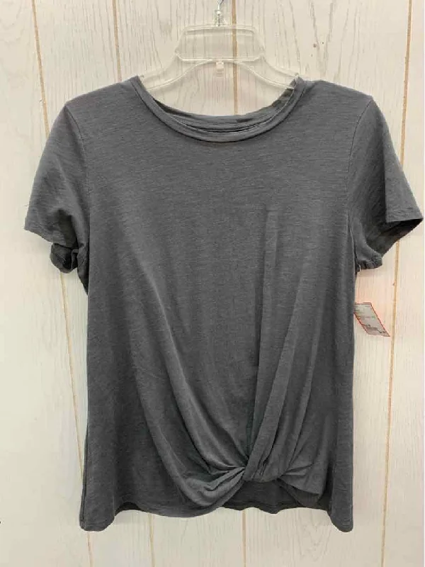 Maurices Gray Womens Size M Shirt Faux Fur Fabric Real Fur Fabric Shearling Fabric