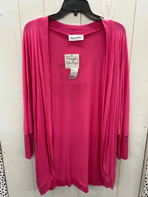 Ellie Autumn Pink Womens Size XL Shirt Mesh Canvas Denim