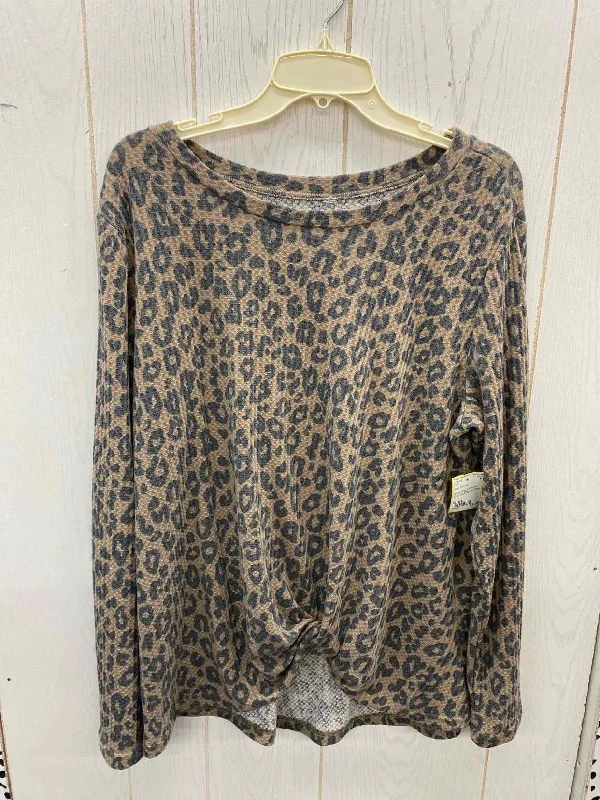 Gray Womens Size L Shirt Handmade Hand-knitted Hand-woven