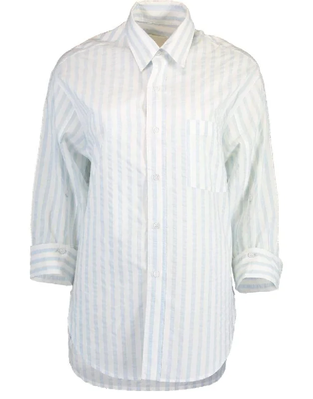 Kayla Sea Striped Shirt Jersey Fabric Tulle Fabric Batik Fabric