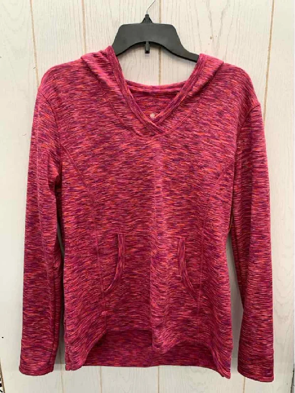 Tangerine Pink Womens Size L Shirt Front Pockets Side Pockets Patch Pockets