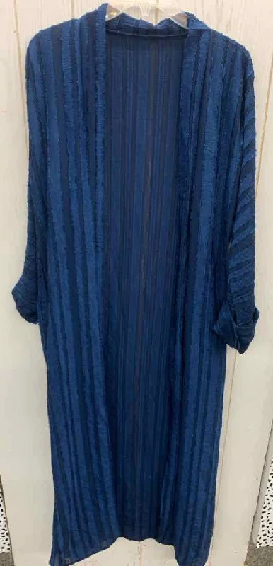 Blue Womens Size L/XL Shirt Rayon Fabric Velvet Fabric Corduroy Fabric
