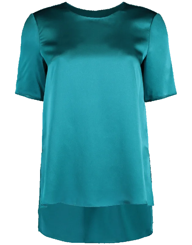 Silk Charmeuse T-Shirt Layered Multi-layer Single Layer