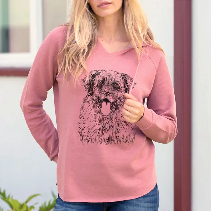 Bare Bamboo the Leonberger - Cali Wave Hooded Sweatshirt. Hoodie with Lace Feminine Delicate Bare Bamboo the Leonberger - Cali Wave Hooded Sweatshirt. Hoodie with Lace Feminine Delicate