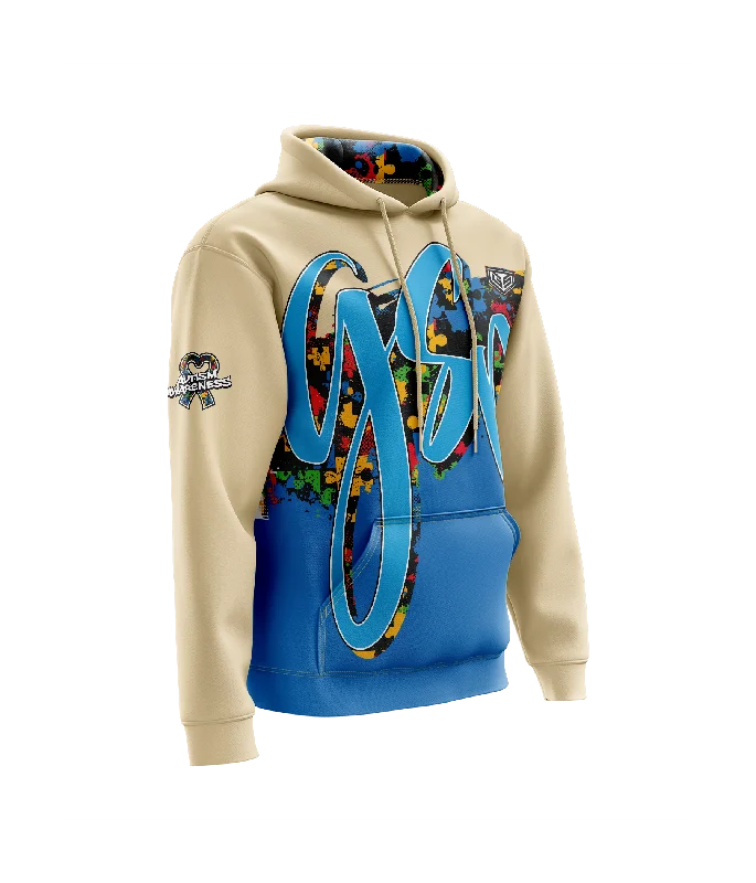 2024 Autism Awareness Fleece Hoodie (stock). Hoodie with Logo Branding Identity
