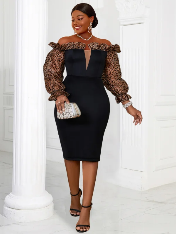 AOMEI Strapless Deep V Neck Pencil Dress Bodycon Halter Neckline Beach