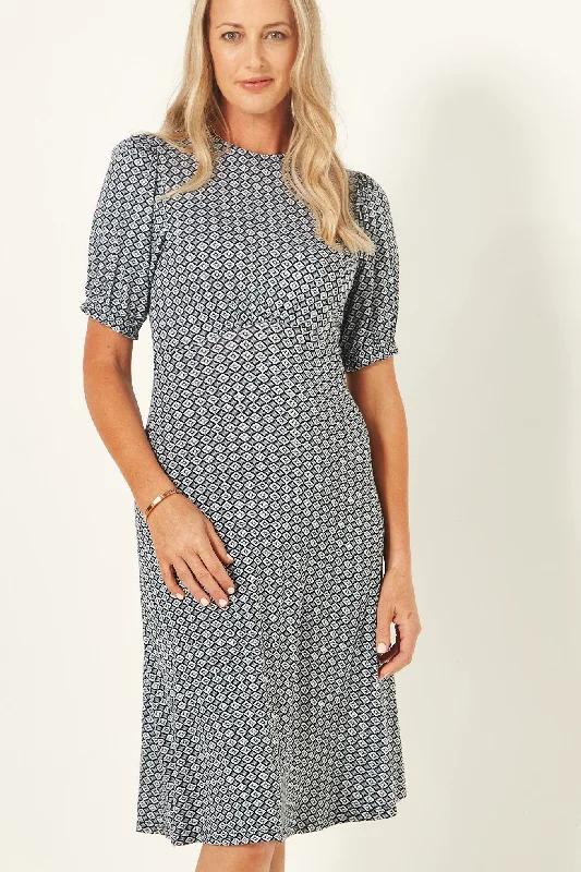 Carolina Dress - Geometric Print - LEMON TREE Tunics Cozy soft
