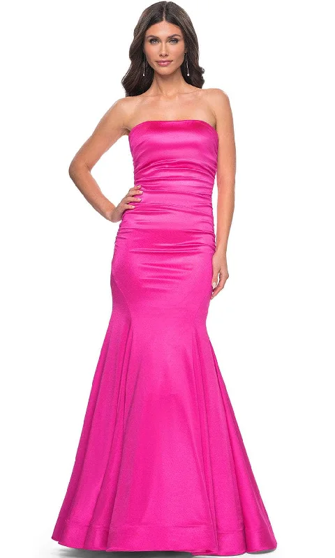La Femme 31980 - Satin Mermaid Prom Dress Tunics Chic elegant