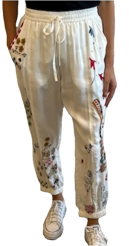 Cartagena Pant In Natural Stylish Slim Trousers