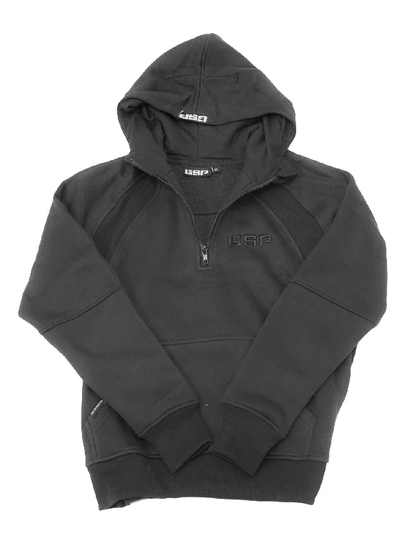 GSP Icon Ultra Fleece Womens Hoodie - Black. Hoodie with Hem Raw Edge Edgy Unfinished GSP Icon Ultra Fleece Womens Hoodie - Black. Hoodie with Hem Raw Edge Edgy Unfinished