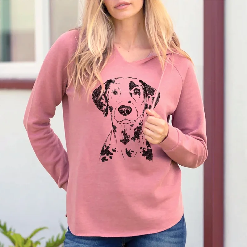 Spot the Dalmatian - Cali Wave Hooded Sweatshirt. Hoodie with Gradient Ombre Colorful Spot the Dalmatian - Cali Wave Hooded Sweatshirt. Hoodie with Gradient Ombre Colorful