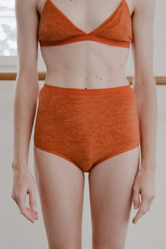 Women's Highwaist Bell Pants In Ven Orange Casual Lounge Pants