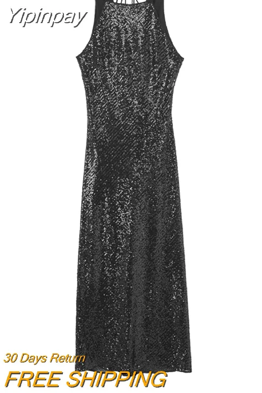 Yipinpay Black Sequin Dress Woman Halter Glitter Long Dress Women Off Shoulder Elegant Party Dresses Sexy Cocktail Evening Dresses Bodycon Fitted Nightout Yipinpay Black Sequin Dress Woman Halter Glitter Long Dress Women Off Shoulder Elegant Party Dresses Sexy Cocktail Evening Dresses Bodycon Fitted Nightout