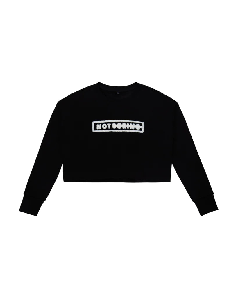 Not Boring Crop Top Elasticated Padded Insulated