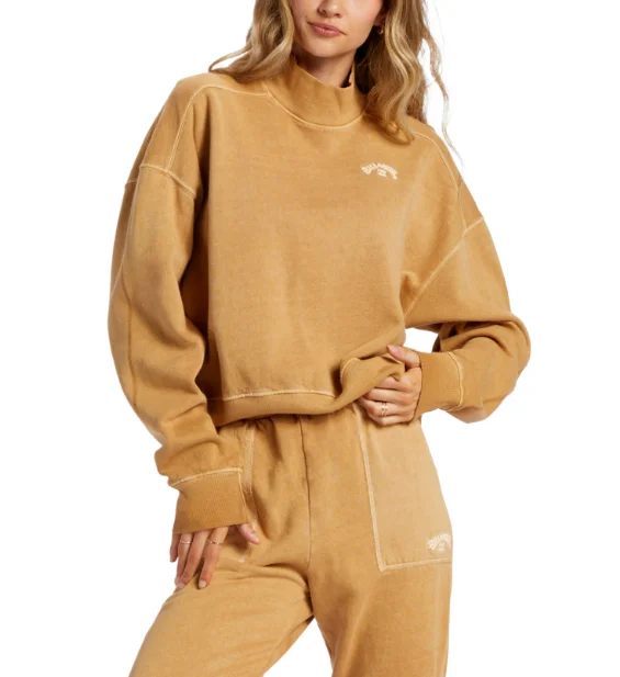 Billabong Womens Chill Weekend Crew Neck Sweatshirt. Hoodie with Hem Raw Edge Edgy Unfinished Billabong Womens Chill Weekend Crew Neck Sweatshirt. Hoodie with Hem Raw Edge Edgy Unfinished