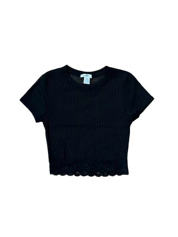 Mesh Crop Top Bozzolo 12114 Cashmere Blend Cotton Blend Poly Blend