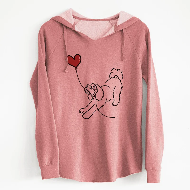 Cockapoo Heart String - Cali Wave Hooded Sweatshirt. Hoodie with Elastic Cuffs Stretchable Comfortable