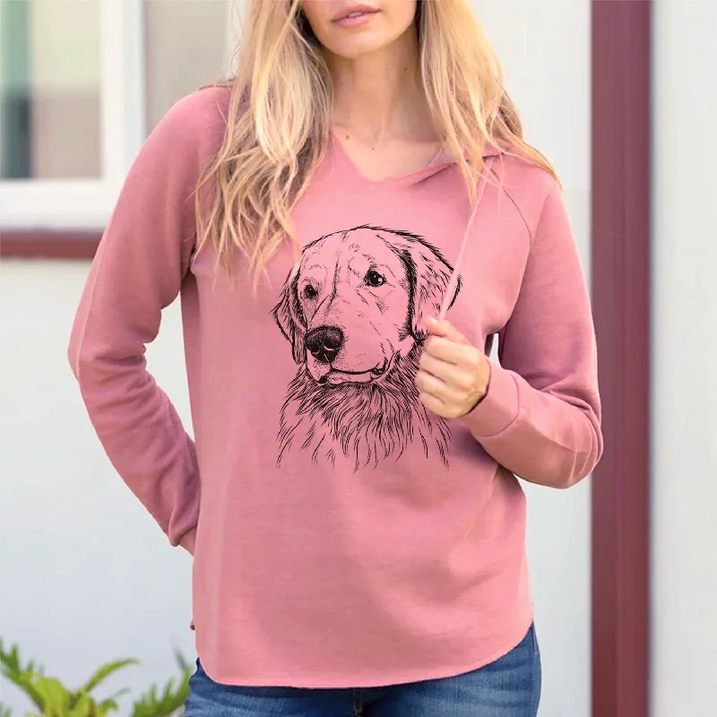Quinn the Golden Retriever - Cali Wave Hooded Sweatshirt. Hoodie with Slim Fit Tailored Modern Quinn the Golden Retriever - Cali Wave Hooded Sweatshirt. Hoodie with Slim Fit Tailored Modern
