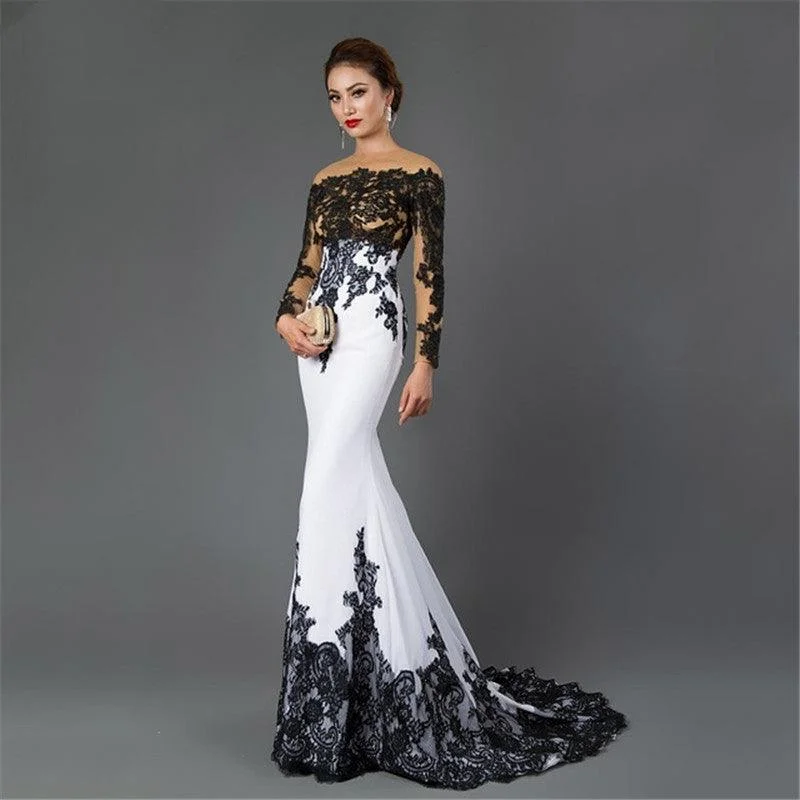 Silk dress with mermaid style embroidered lace Shift Classic Vintage