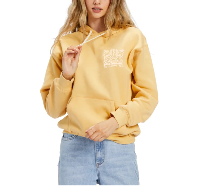 Billabong Womens Beach Freak Sweatshirt. Hoodie with Hem Contrast Bold Stylish
